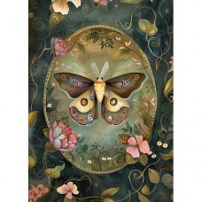 DUTCH LADY DESIGNS GREETING CARD Victorian Moth 6